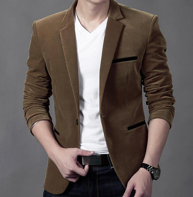 Blazer Oxford Edge masculino slim fit em algodão, com bolsos contrastantes e botão único. Perfeito para looks smart-casual nas meia estações.