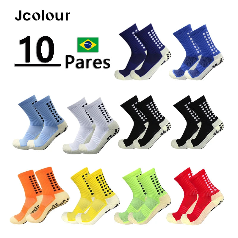 10 Pares, Meia Antiderrapante  FootSlip | Respirável e Confortável